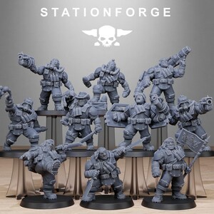 Grimguard Jungle Fighter Mutants | Station Forge 16k Resin Miniatures | 28mm 32mm Tabletop Wargaming | Unpainted image 2