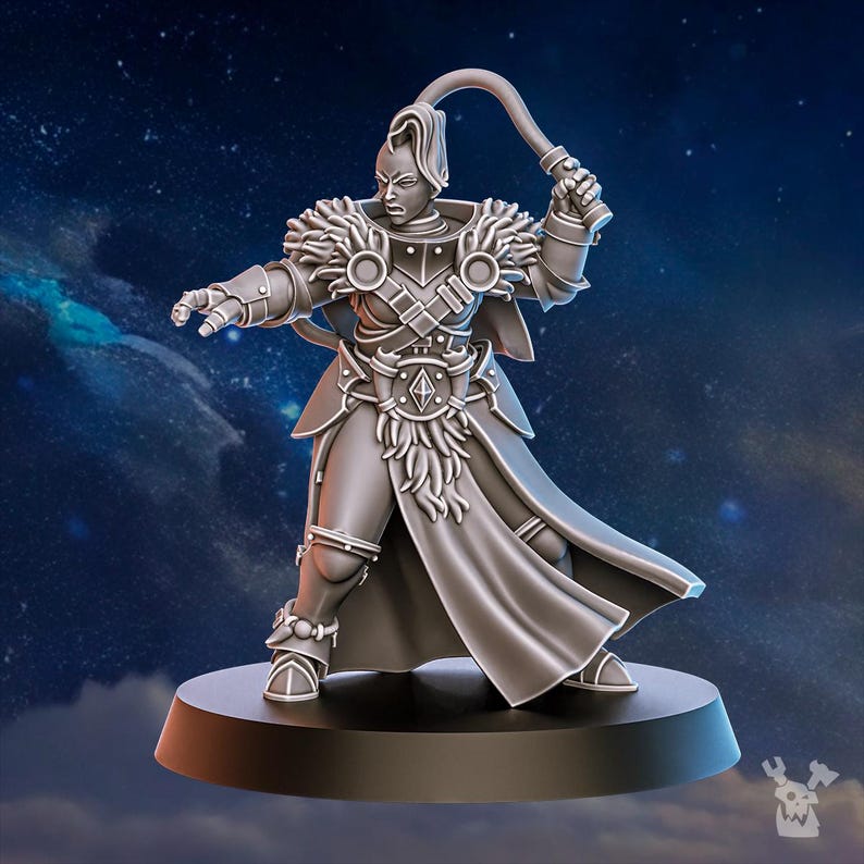 Blackhide Tribe Beastmaster | 16k Resin Miniatures | 28mm 32mm Tabletop Wargaming | Unpainted image 4