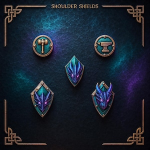 Anvil Wardens - Shoulder Shields - 16k Resin - GreyTide Studio - Drakes / Space Warriors / Bitz / Tabletop / Wargaming / Grimdark image 1