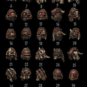 Primal Hounds - Shoulder Pads - 16k Resin - GreyTide Studio - Wolves / Space Warriors / Bitz / Tabletop / Wargaming / Grimdark image 1