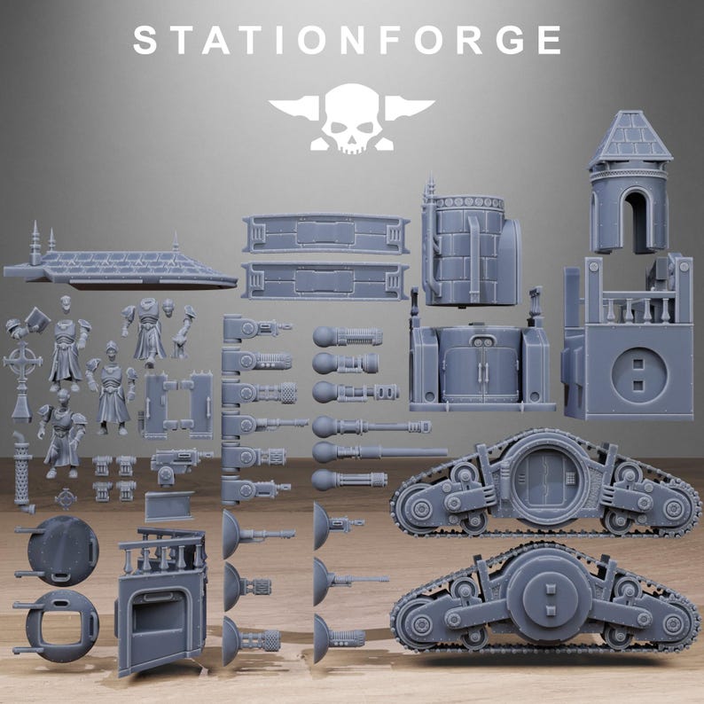 Vodalites Heavy Tank | Station Forge 16k Resin Miniatures | 28mm 32mm Tabletop Wargaming | Unpainted image 7