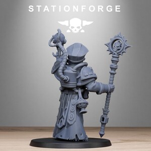 Sacerdote vodalita / forja de estación, miniaturas de resina 16k / 28 mm 32 mm, juegos de guerra de mesa / sin pintar imagen 6