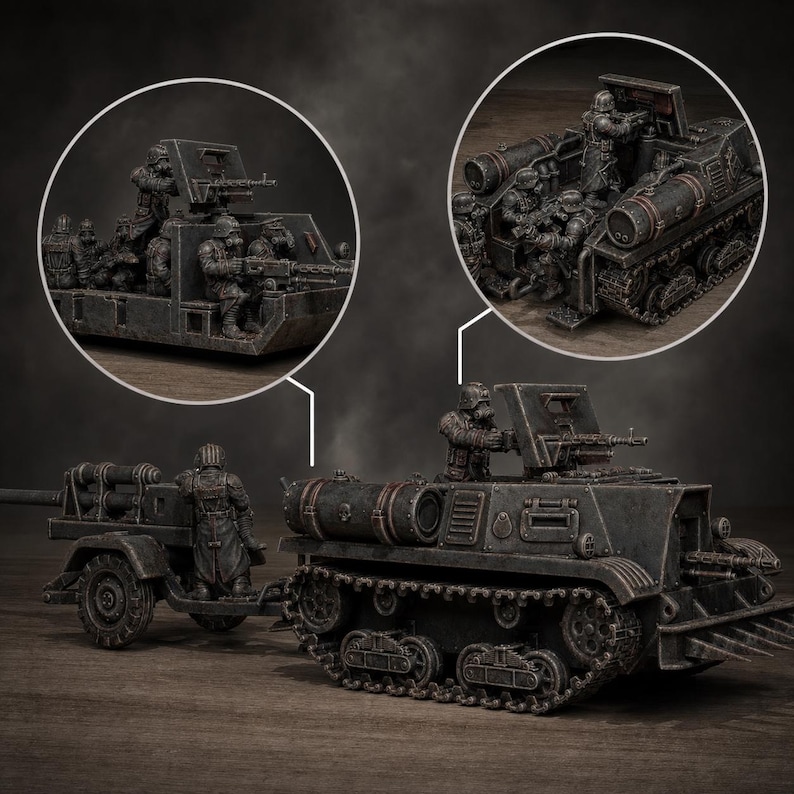 GrimGuard Tankette | Station Forge 16k Resin Miniatures | 28mm 32mm Tabletop Wargaming | Unpainted image 1