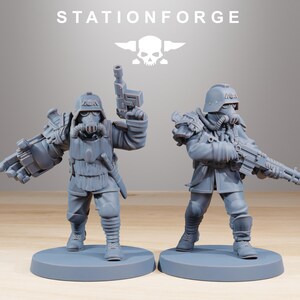 Grimguard Xenarid Hunters | Station Forge 16k Resin Miniatures | 28 mm 32 mm Tabletop Wargaming | Ongeverfd afbeelding 7