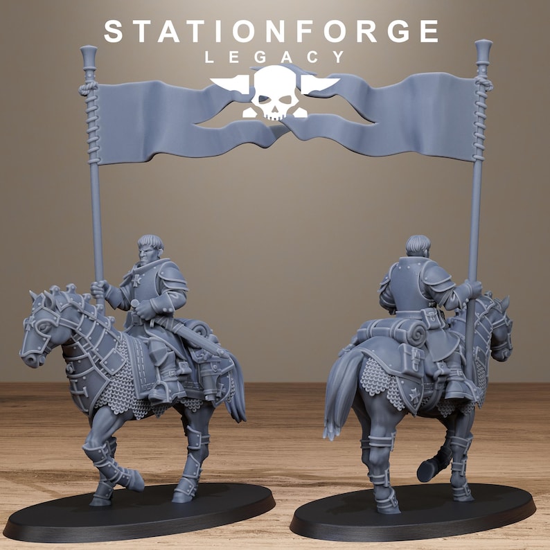 Caballería Legacy Thorncrest / Station Forge 16k Miniaturas de resina / 28 mm 32 mm Juegos de guerra de mesa / Sin pintar imagen 3