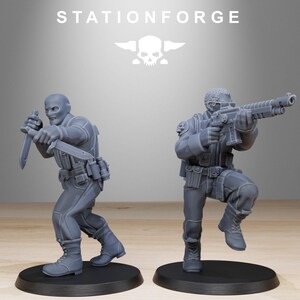Grimguard Counter Terrorists | Station Forge 16k Resin Miniatures | 28mm 32mm Tabletop Wargaming | Unpainted image 3