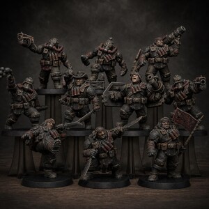 Grimguard Jungle Fighter Mutants | Station Forge 16k Resin Miniatures | 28mm 32mm Tabletop Wargaming | Unpainted image 1