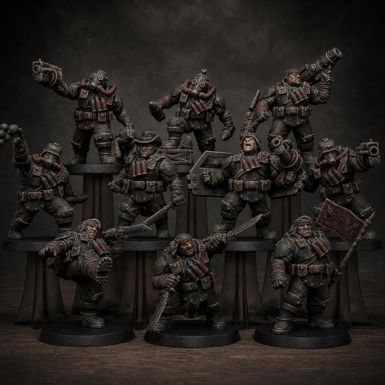 Grimguard Jungle Fighter Mutants | Station Forge 16k Resin Miniatures | 28mm 32mm Tabletop Wargaming | Unpainted image 1