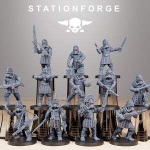Grimguard Vexillatio | Station Forge 16k Resin Miniatures | 28mm 32mm Tabletop Wargaming | Unpainted image 2