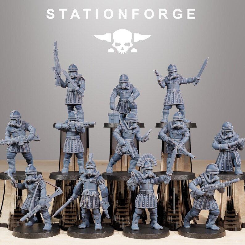 Grimguard Vexillatio | Station Forge 16k Resin Miniatures | 28mm 32mm Tabletop Wargaming | Unpainted image 2
