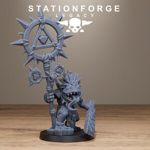 Legacy Bogkin Shaman | Station Forge 16k Resin Miniatures | 28mm 32mm Tabletop Wargaming | Unpainted image 4