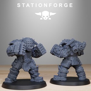 Orks Orkaz Smashers | Station Forge 16k Resin Miniatures | 28mm 32mm Tabletop Wargaming | Unpainted image 4