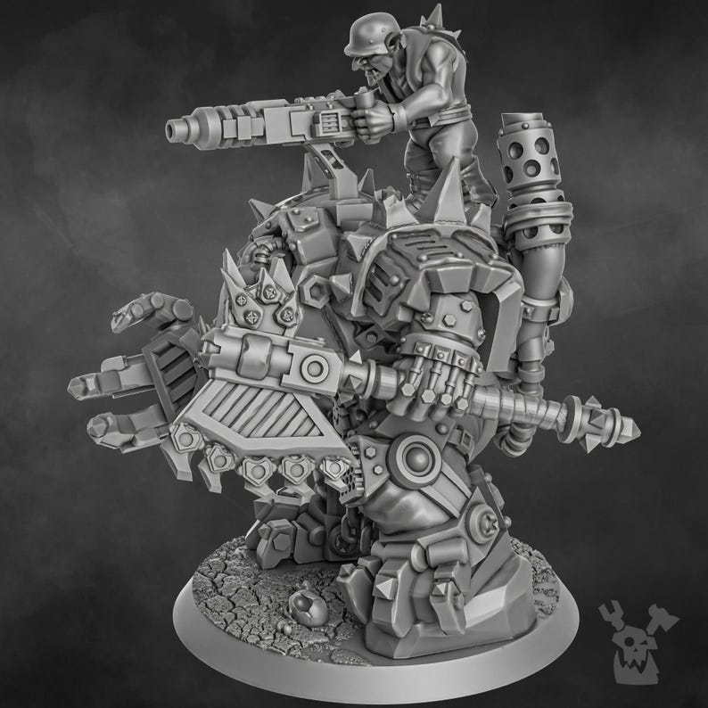 Da Arma Boss Miniature | 16K Resin Wargaming Figure (28mm/32mm Scale) image 6