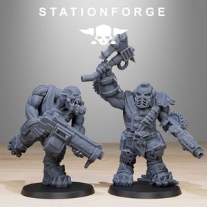 Orks Orkaz Spec Team | Station Forge 16k Resin Miniatures | 28mm 32mm Tabletop Wargaming | Unpainted image 5