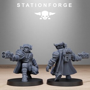 Pistoleiros Tarion | Miniaturas de resina Station Forge 16k | Jogos de guerra de mesa 28 mm e 32 mm | Sem pintura imagem 7