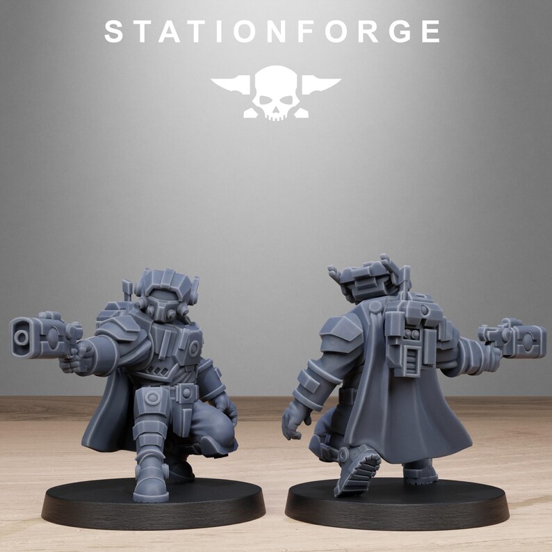 Pistoleiros Tarion | Miniaturas de resina Station Forge 16k | Jogos de guerra de mesa 28 mm e 32 mm | Sem pintura imagem 7