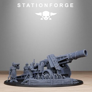 Royal Guard Artillery | Station Forge 16k Resin Miniatures | 28mm 32mm Tabletop Wargaming | Unpainted image 2