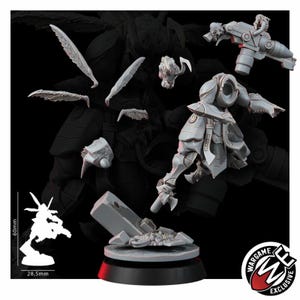 Coalition Hornets Striketeam Specialists | 16k Resin Miniatures | 28mm 32mm Tabletop Wargaming | Unpainted image 10