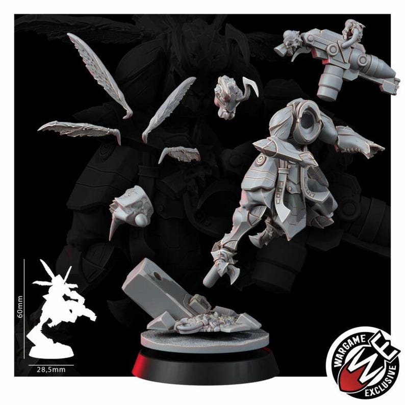 Coalition Hornets Striketeam Specialists | 16k Resin Miniatures | 28mm 32mm Tabletop Wargaming | Unpainted image 10