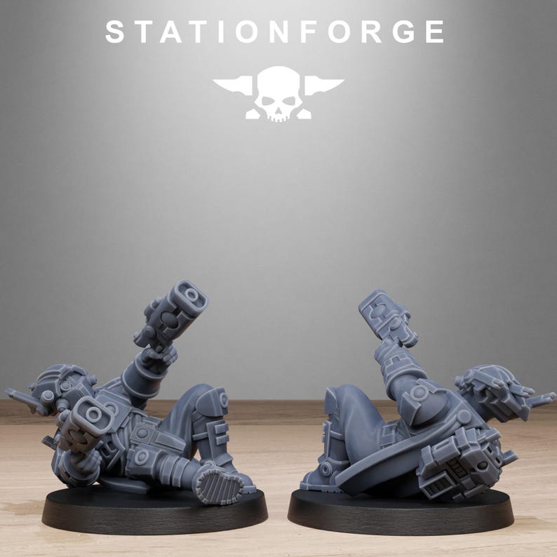Pistoleiros Tarion | Miniaturas de resina Station Forge 16k | Jogos de guerra de mesa 28 mm e 32 mm | Sem pintura imagem 6