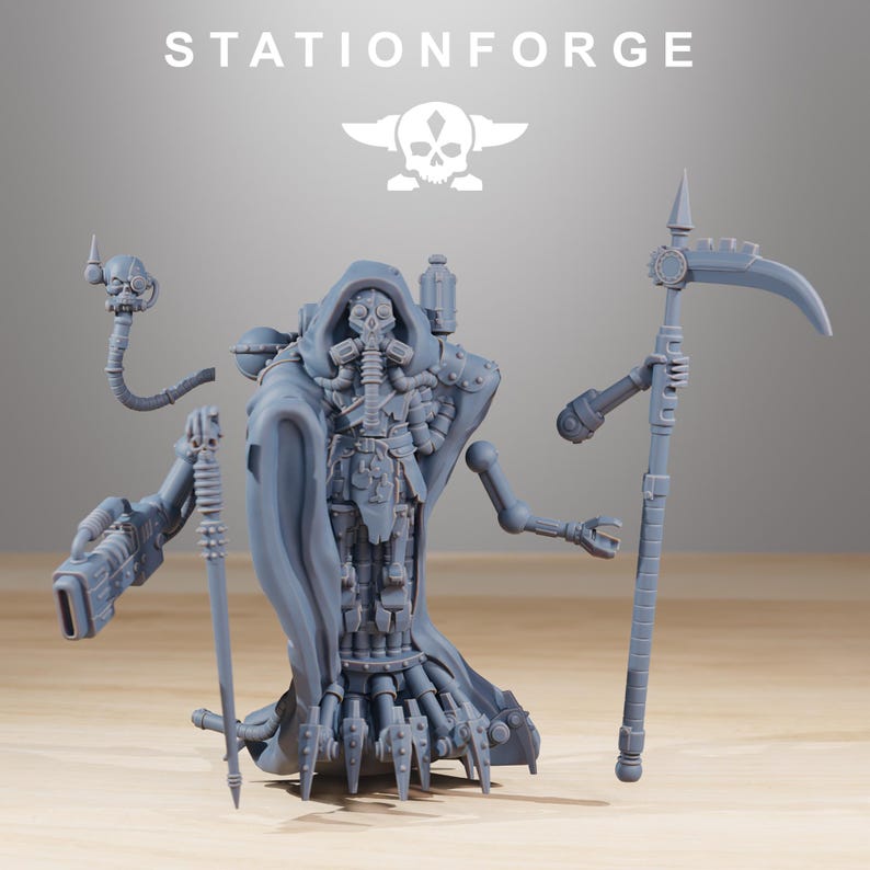 Líderes carroñeros / Station Forge 16k Miniaturas de resina / 28 mm 32 mm Juegos de guerra de mesa / Sin pintar imagen 9
