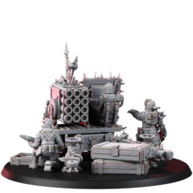 Chaos Renegades Of Pain Agony Guns | 16k Resin Miniatures | 28mm 32mm Tabletop Wargaming | Unpainted image 6