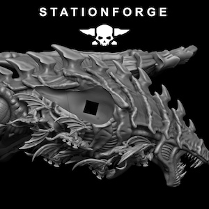 Xenaridendrache | Station Forge 16k Resinminiaturen | 28 mm/32 mm Tabletop-Wargaming | Unbemalt Bild 8