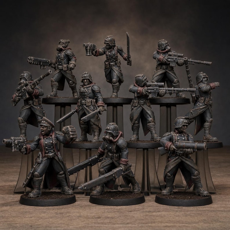 Sœurs d'Acier Grimguard | Figurines en résine Station Forge 16k | 28 mm et 32 mm | Jeux de figurines | Non peintes image 1
