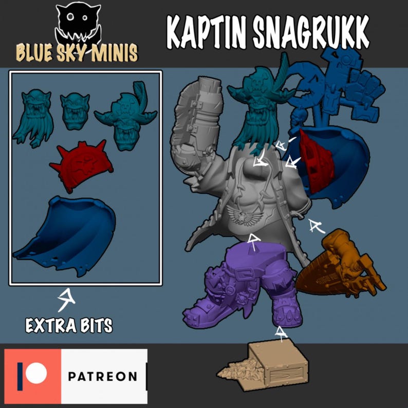 Kaptin Snagrukk - Orc Character - 16k Resin - Orcs / Tabletop / Wargaming / Grimdark 画像 3