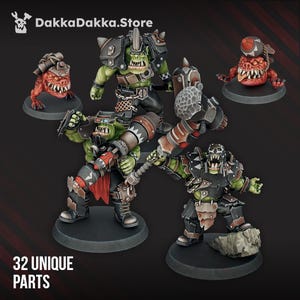 Orcs Head Crackaz Mob | 16k Resin Miniaturen | 28 mm 32 mm Tabletop Wargaming | Unbemalt Bild 4