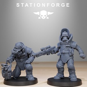 Grimguard Bomb Squad | Station Forge 16k Resin Miniatures | 28 mm 32 mm Tabletop Wargaming | Ongeverfd afbeelding 8