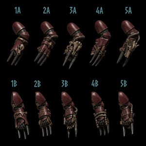 Primal Hounds - Claws - 16k Resin - GreyTide Studio - Wolves / Space Warriors / Bitz / Tabletop / Wargaming / Grimdark image 1