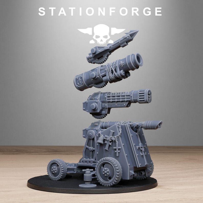 Royalguard Light Artillery | Station Forge 16k Resin Miniatures | 28mm 32mm Tabletop Wargaming | Unpainted image 3