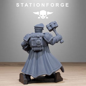 Grimguard Lieutenant | Station Forge 16k Resin Miniatures | 28mm 32mm Tabletop Wargaming | Unpainted image 7