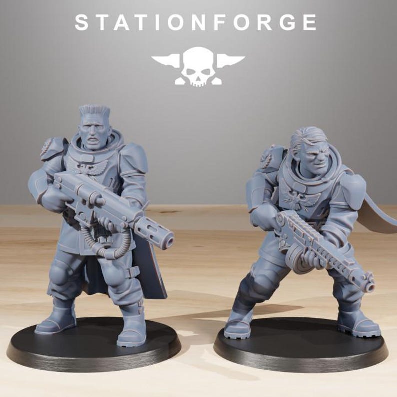 Vaskar Freedom Fighters | Station Forge 16k Resin Miniatyrer | 28 mm 32 mm Bordsspel Krigsspel | Omålad bild 6