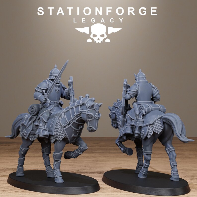 Caballería Legacy Thorncrest / Station Forge 16k Miniaturas de resina / 28 mm 32 mm Juegos de guerra de mesa / Sin pintar imagen 9