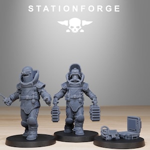 Grimguard Bomb Squad | Station Forge 16k Resin Miniatures | 28 mm 32 mm Tabletop Wargaming | Ongeverfd afbeelding 6