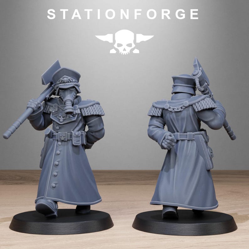 Grimguard Vigils | Station Forge 16k Resin Miniatures | 28mm 32mm Tabletop Wargaming | Unpainted image 4
