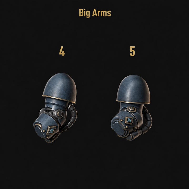 Primal Hounds - Big Armor Arms - 16k Resin - GreyTide Studio - Wolves / Space Warriors / Bitz / Tabletop / Wargaming / Grimdark zdjęcie 1