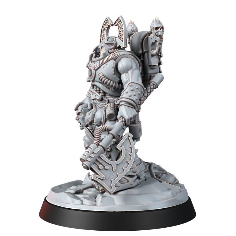 Crimson Butcher | 16k Resin Miniatures | 28mm 32mm Tabletop Wargaming | Unpainted image 6