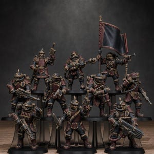 Royalguard Bastioneers | Station Forge 16k Resin Miniatures | 28mm 32mm Tabletop Wargaming | Unpainted 画像 1