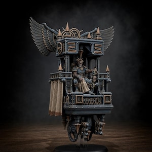 Vodalites Flying Throne | Station Forge 16k Resin Miniatures | 28mm 32mm Tabletop Wargaming | Unpainted image 1