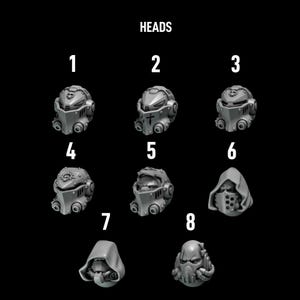 Eternal Pilgrims - Termi pack - Heads - 16k Resin - GreyTide Studio - Holy Warriors / Bitz / Tabletop / Wargaming / Grimdark image 2