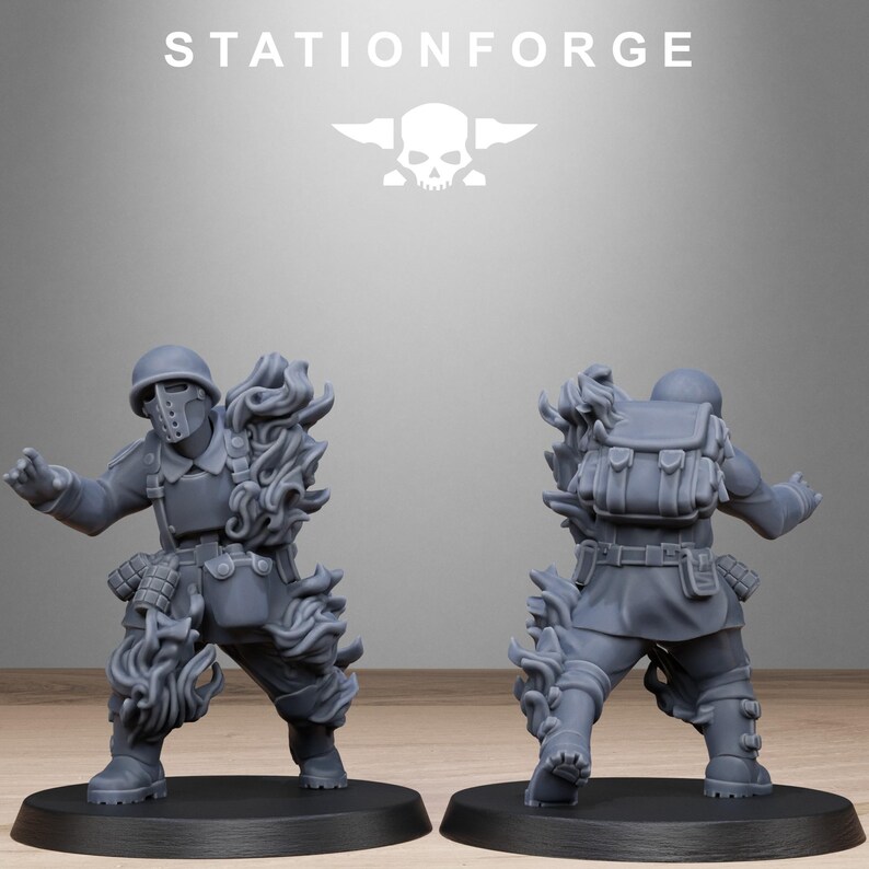 Freeguard Fallen | Station Forge 16k Resin Miniatures | 28mm 32mm Tabletop Wargaming | Unpainted image 6