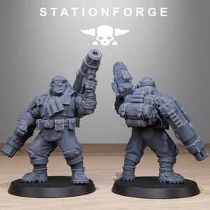 Grimguard Jungle Fighter Mutants | Station Forge 16k Resin Miniatures | 28mm 32mm Tabletop Wargaming | Unpainted image 9