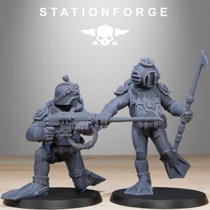Grimguard-Taucher | Station Forge 16k Resin-Miniaturen | 28 mm/32 mm Tabletop-Wargaming | Unbemalt Bild 6