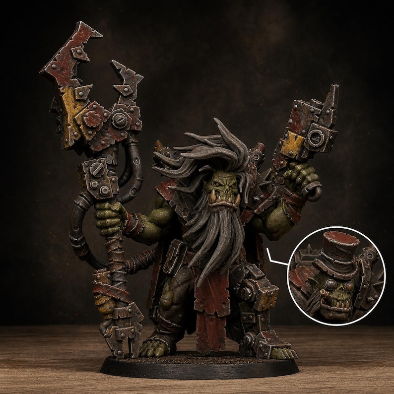 Orks Orkaz Madman | Station Forge 16k Resin Miniatures | 28mm 32mm Tabletop Wargaming | Unpainted image 1