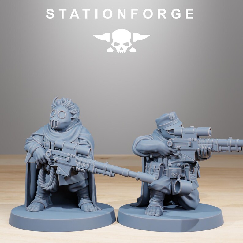 GrimGuardSkulldarts | Station Forge 16k Resin Miniatures | 28mm 32mm Tabletop Wargaming | Unpainted image 5