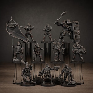 Grimguard Hunters | Station Forge 16k Resin Miniatures | 28mm 32mm Tabletop Wargaming | Unpainted image 1