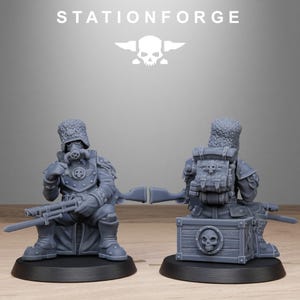 GRIM GUARD ROYALS | Station Forge 16k Resin Miniatures | 28mm 32mm Tabletop Wargaming | Unpainted image 6